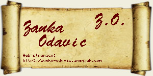 Žanka Odavić vizit kartica